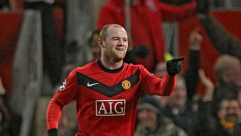 Manchester Uniteds Stürmer Wayne Rooney erzielte zwei Treffer gegen Aston Villa. Manchester Uniteds Stürmer Wayne Rooney erzielte zwei Treffer gegen Aston Villa.