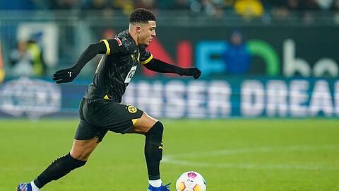 Dortmunds Rückkehrer Jadon Sancho wurde in Darmstadt in der 55. Minute eingewechselt und steuerte noch eine Torvorlage bei.