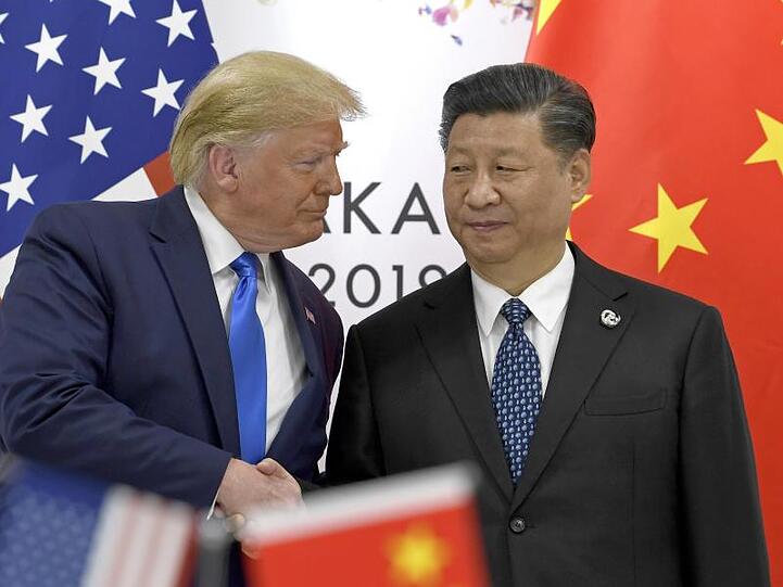 US-Präsident Donald Trump und sein chinesischer Amtskollege Xi Jinping in Osaka.