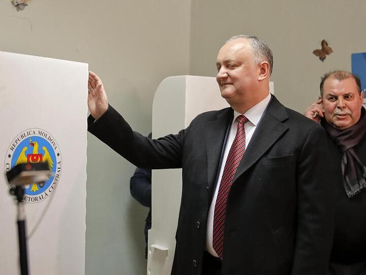 Igor Dodon, Präsident von Moldau bei den Parlamentswahlen.