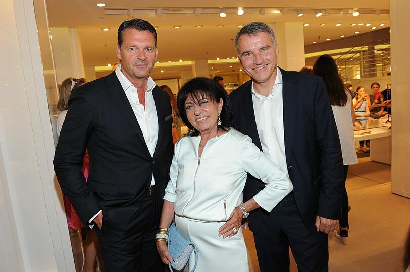 Markus Höhn (l., Lodenfrey),
Regine Sixt und Daniel Terberger.