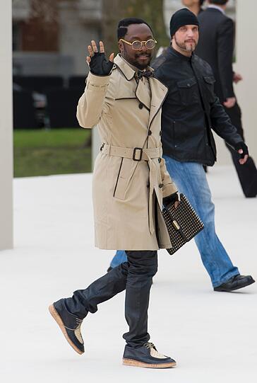 Zur Fashion Week auch in der britischen Metropole und stets auf Mode bedacht: Will.I.Am, Sänger der us-amerikanischen HipHop-Kombo Black Eyed Peas.
