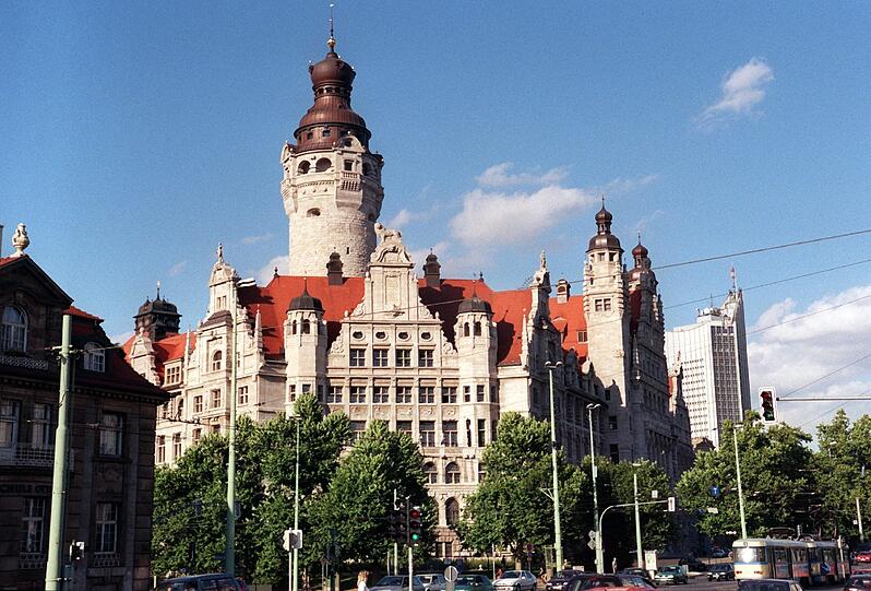 Platz 6: Leipzig (3 Prozent). Blick auf das Neue Rathaus
