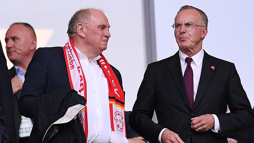 Bosse des FC Bayern: Uli Hoeneß (li.) und Karl-Heinz Rummenigge.