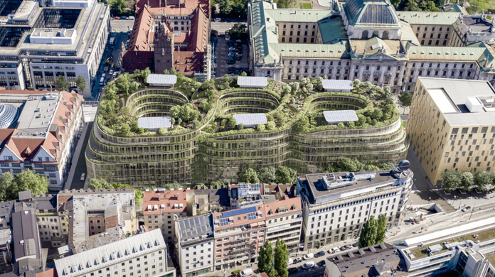 Wie ein grüner Zopf sieht der Entwurf von dem Büro BIG Partners Limited aus. Allerdings machte er nur den zweiten Platz.