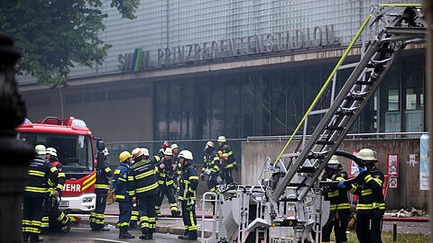 Brand im Prinzregentenstadion.