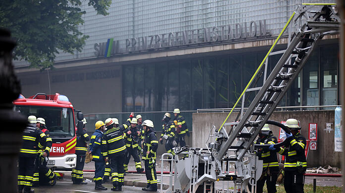 Brand im Prinzregentenstadion.