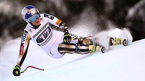 Lindsay Vonn fährt in der Abfahrt in Garmisch-Partenkirchen.