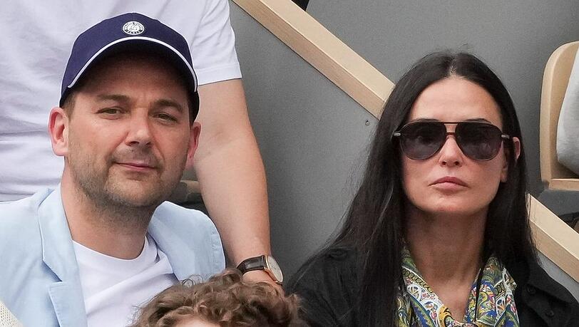 Daniel Humm und Demi Moore im Juni bei den French Open.