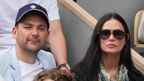 Daniel Humm und Demi Moore im Juni bei den French Open.