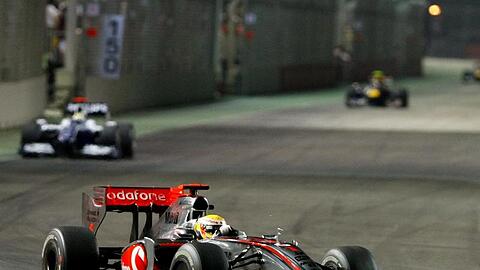 *  Vergrössern     * Lewis Hamilton siegt beim Großen Preis von Singapur.