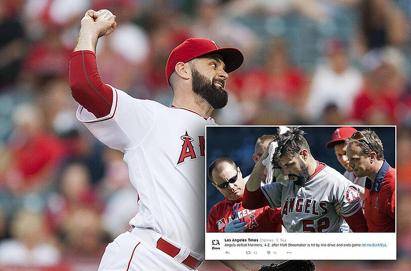 Pitcher Matt Shoemaker erlitt einen Schädelbruch. (Archivbild)