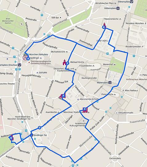 Am Sonntag soll mit einer Menschenkette ein Zeichen für Toleranz gesetzt werden. Die Route startet am Stachus und geht dann einmal quer durch die Innenstadt.