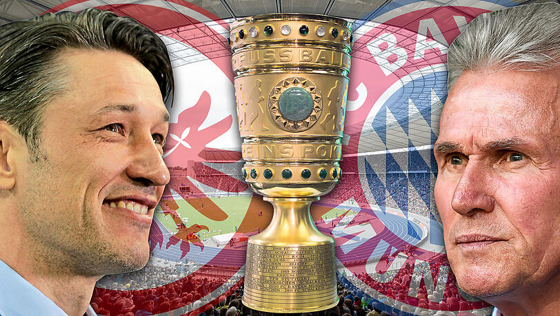 Generationenduell im Pokalfinale: Frankfurts Niko Kovac (l.), der künftige Bayern-Trainer, trifft auf die Münchner Star-Mannschaft von Jupp Heynckes, den großen Favoriten. Generationenduell im Pokalfinale: Frankfurts Niko Kovac (l.), der künftige Bayern-Trainer, trifft auf die Münchner Star-Mannschaft von Jupp Heynckes, den großen Favoriten.