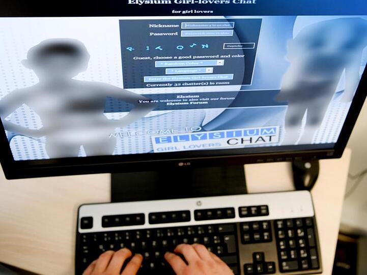 Screenshot einer Login-Seite der Kinderpornografie-Plattform "Elysium".