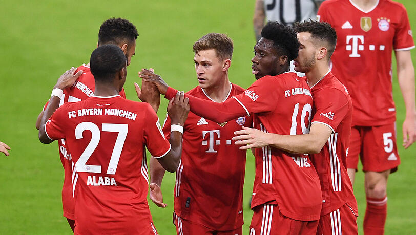 Der FC Bayern gewinnt gegen Leverkusen mit 2:0.