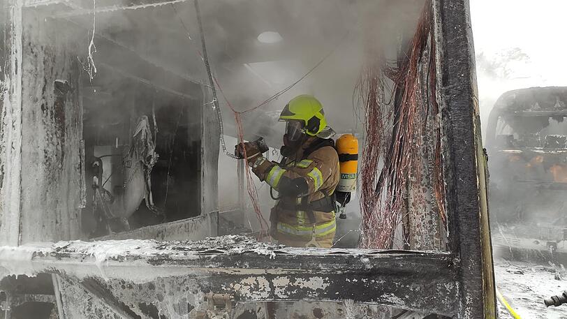 Die Flammen konnten gelöscht werden...