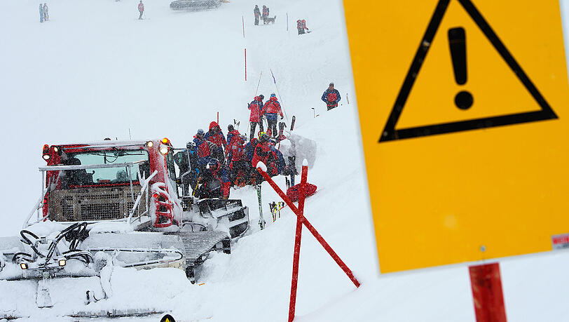 Bergretter an der Alpspitze bei Garmisch-Partenkirchen. (Archivbild)