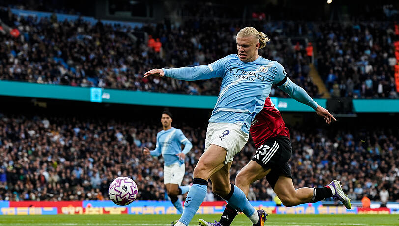 Erling Haaland erzielt für Manchester City in dieser Saison wieder Tore wie am Fließband. Erling Haaland erzielt für Manchester City in dieser Saison wieder Tore wie am Fließband.