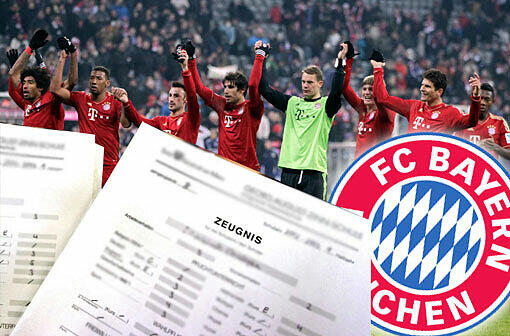Die Noten für den FC Bayern gibt's hier in der Bilderstrecke!