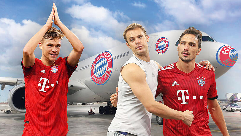 Die Auswärtsstrapazen gehen weiter: Bayerns Nationalspieler (v.l.) Joshua Kimmich, Manuel Neuer und Mats Hummels treten am Samstag in Mainz und am Dienstag in Osnabrück an. Die Auswärtsstrapazen gehen weiter: Bayerns Nationalspieler (v.l.) Joshua Kimmich, Manuel Neuer und Mats Hummels treten am Samstag in Mainz und am Dienstag in Osnabrück an.