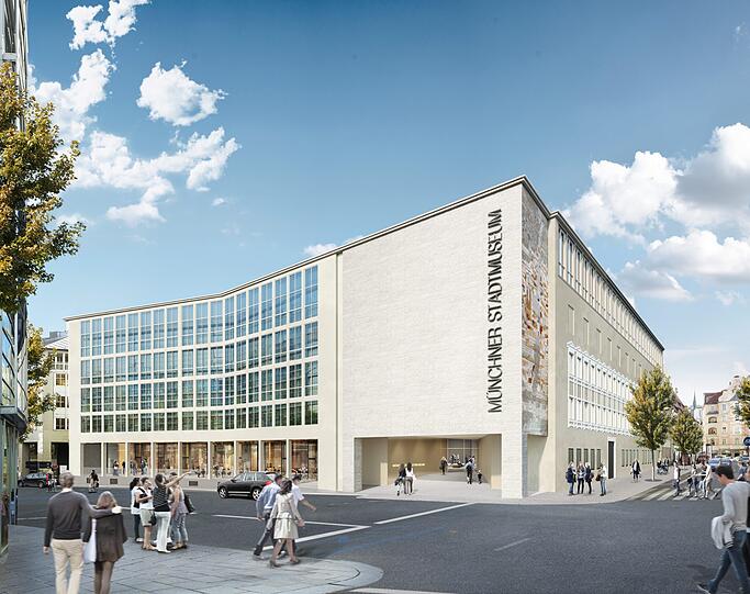 Auer Weber Architekten wollen das Stadtmuseum zum Rindermarkt hin öffnen. Momentan müssen viele den Eingang suchen &ndash; versteckt im Hof hinterm Stadtcafé am Sankt-Jakobs-Platz.