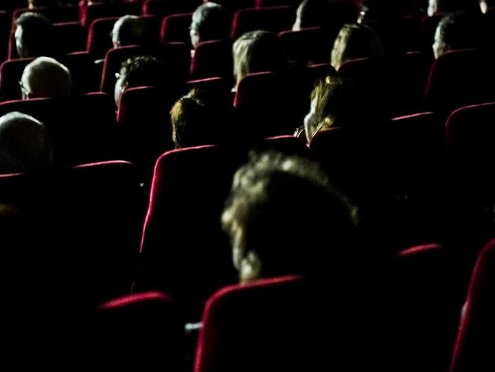 Besucher sitzen in einem Kino. Foto: Nicolas Armer/dpa/Archivbild