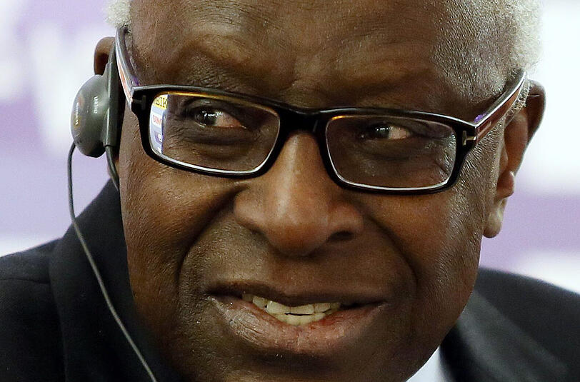 Der Präsident der International Association of Athletics Federations (IAAF) Lamine Diack aus Senegal.