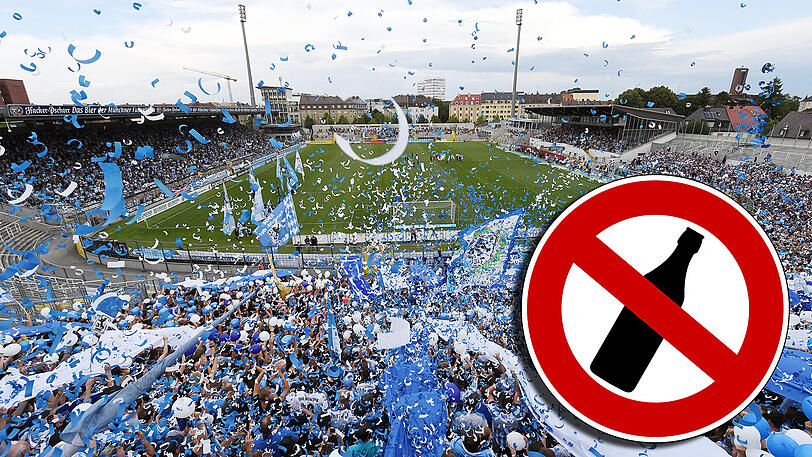 Alkfrei zum Titel? Beim Derby gegen Augsburg herrscht im Grünwalder Stadion Alkoholverbot.
