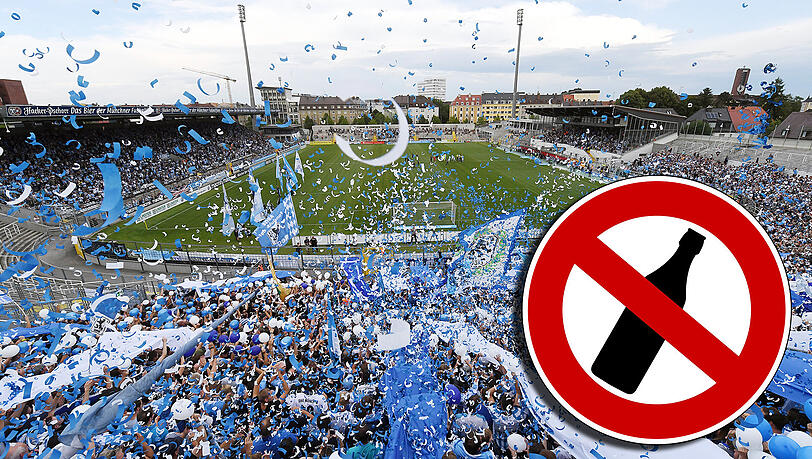 Alkfrei zum Titel? Beim Derby gegen Augsburg herrscht im Grünwalder Stadion Alkoholverbot. Alkfrei zum Titel? Beim Derby gegen Augsburg herrscht im Grünwalder Stadion Alkoholverbot.