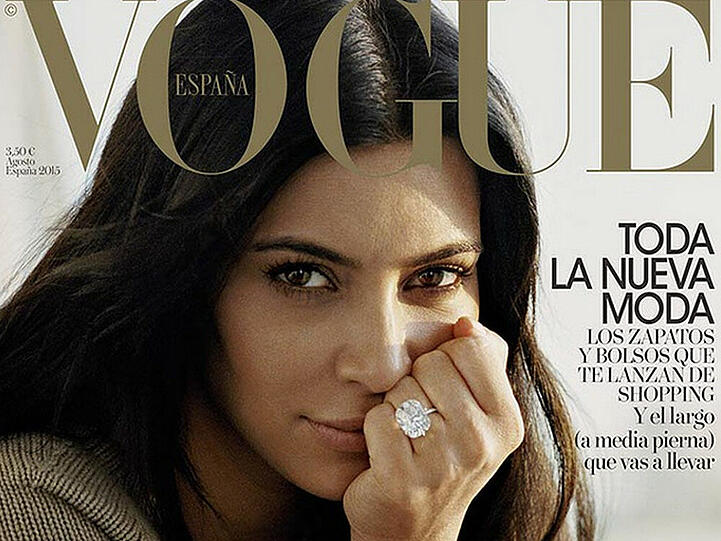 So geht natürlich: Kim Kardashian auf dem Cover der spanischen "Vogue"