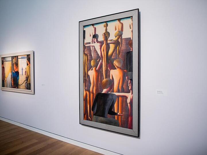"Fünfzehnergruppe" (1929) von Oskar Schlemmer (r).