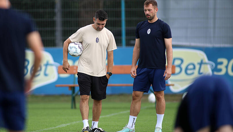 Wieder im Mannschaftstraining: Felix Weber. Wieder im Mannschaftstraining: Felix Weber.