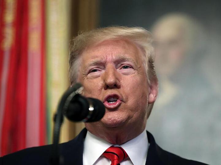Donald Trump gibt den Tod von Abu Bakr al-Bagdadi bekannt.