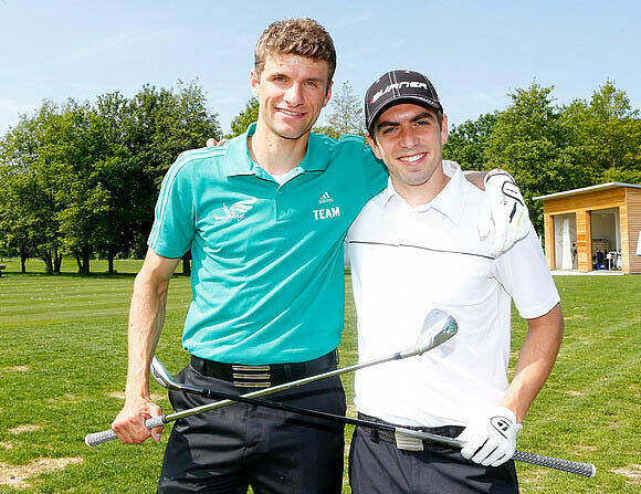 Bilder: Golf-Gaudi mit Müller und Lahm