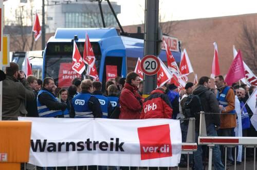 Die MVG-Mitarbeiter streiken für eine bessere Bezahlung.