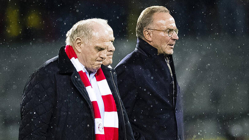 Nachdenklich: die Bayern-Bosse Uli Hoeneß (li). und Karl-Heinz Rummenigge.