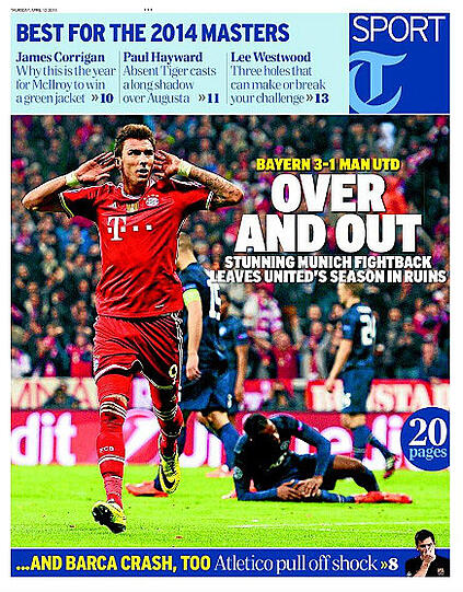 "Over and out": Aus und vorbei für Manchester United. Der Telegraph hat recht.