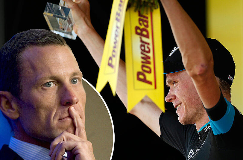 Muss es ja wissen: Lance Armstrong (l) zweifelt daran, dass Chris Froome ohne illegale Hilfsmittel unterwegs ist.