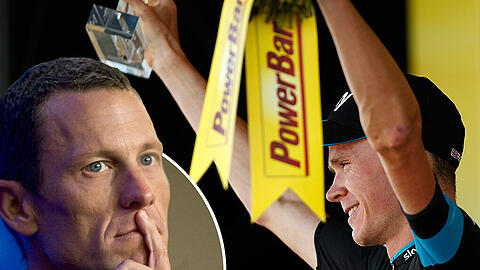 Muss es ja wissen: Lance Armstrong (l) zweifelt daran, dass Chris Froome ohne illegale Hilfsmittel unterwegs ist.