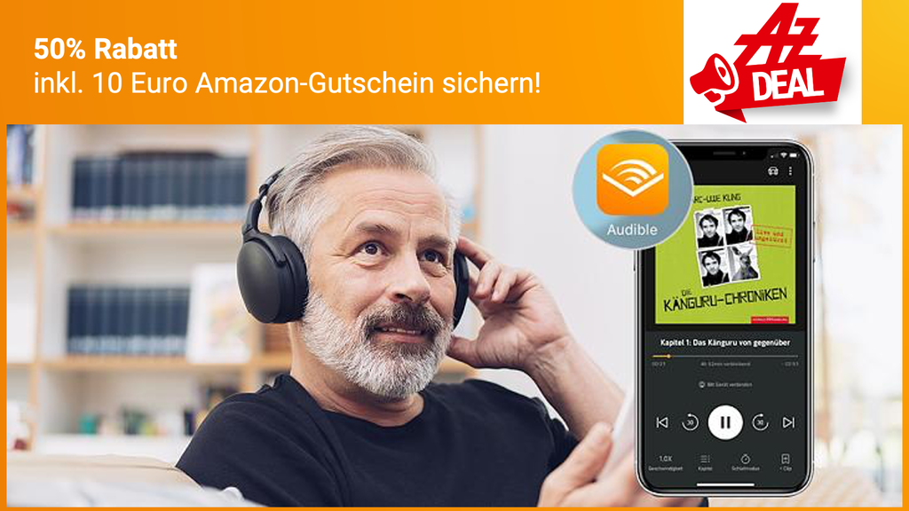 Audible drei Monate zum halben Preis sichern inkl. 10 € Amazon