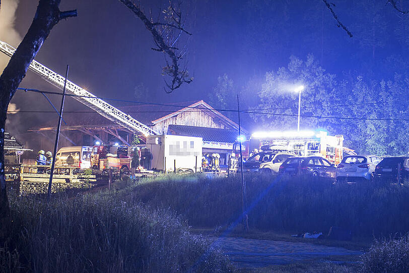 Die Bilder vom Großbrand des Gästehauses im Landkreis Berchtesgadener Land.
