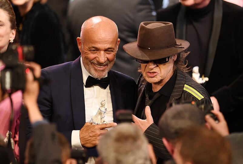 Ehrengast Udo Lindenberg und Ehrenpreisträger Heiner Lauterbach.