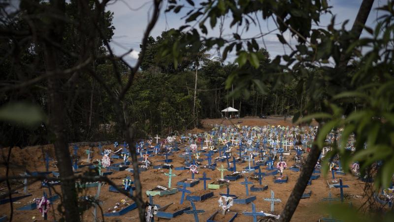 Frische Gräber auf einem Friedhof in Manaus. Frische Gräber auf einem Friedhof in Manaus.