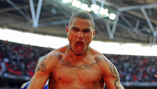 Heizt vor dem Spiel nochmal die Stimmung an: Kevin-Prince Boateng von Ghana Heizt vor dem Spiel nochmal die Stimmung an: Kevin-Prince Boateng von Ghana