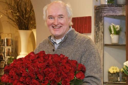 Joachim Bahlmann von der Münchner Blumenbinderei Bahlmann im Rathaus