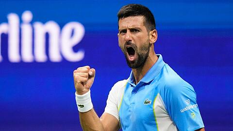 Novak Djokovic in Aktion.