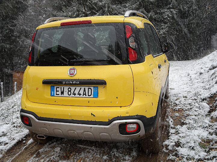 Der kleine Dreckbär: Mit dem neuen Fiat Panda Cross ist man dank modernem Allradantrieb auf Matsch und Schnee munter unterwegs.