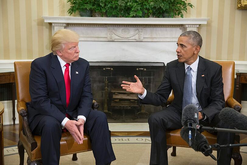 Barack Obama hat den zukünftigen Präsidenten Donald Trump im Oval Office empfangen.