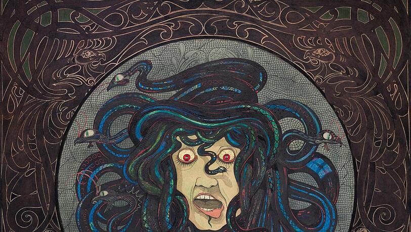 Carl Strathmanns Medusa, um 1897. Carl Strathmanns Medusa, um 1897.